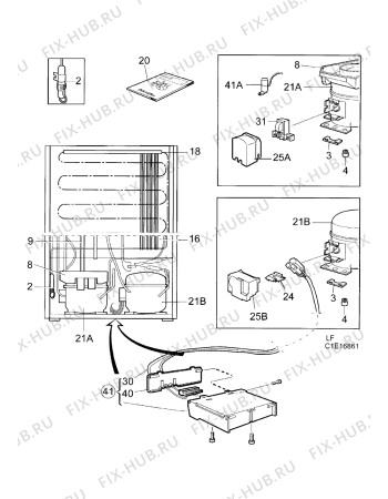 Взрыв-схема холодильника Aeg O.S.3674-4KG - Схема узла Functional parts