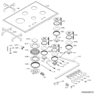 Схема №1 HG795540XB с изображением Переключатель для плиты (духовки) Aeg 3570772099