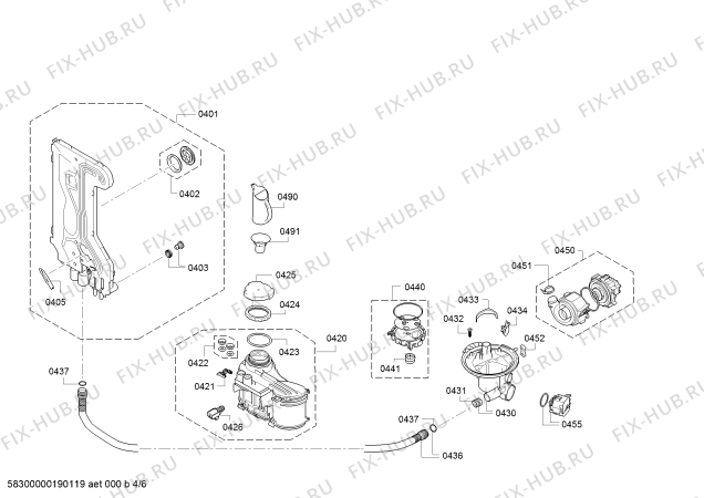 Схема №5 3VN300BA с изображением Силовой модуль запрограммированный для посудомойки Bosch 12005324