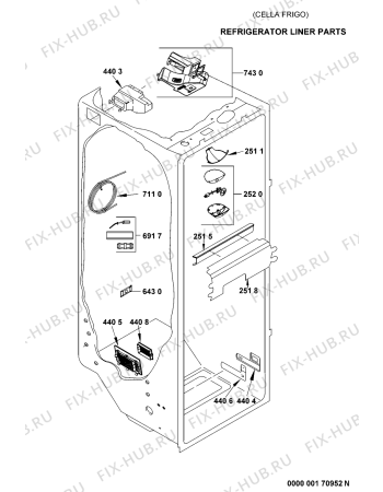 Взрыв-схема холодильника Ikea CFS 801/1 S 600.962.45 - Схема узла