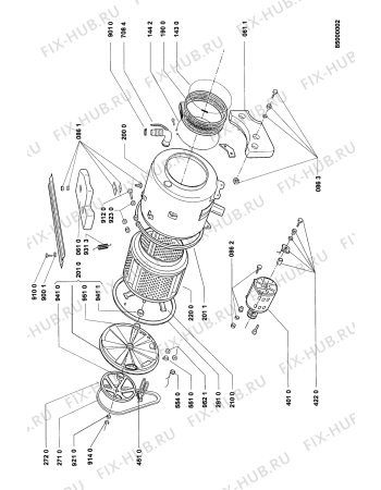 Схема №3 AWL 645 с изображением Рукоятка для стиралки Whirlpool 481949878259