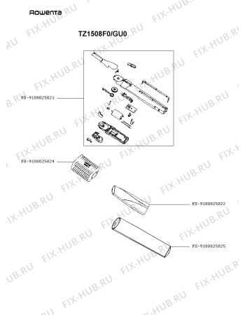 Схема №1 TZ1508F0/GU0 с изображением Щётка для электробритвы Rowenta FS-9100025024