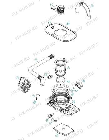 Взрыв-схема посудомоечной машины Asko D5122 FS IL   -White FS Soft (339245, DW70.1) - Схема узла 04