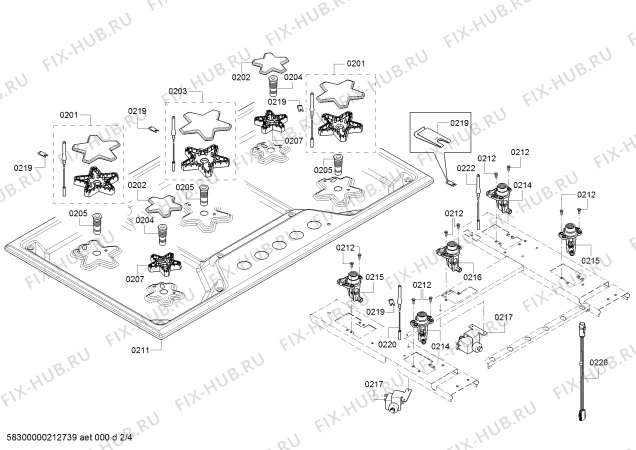 Схема №4 SGSXP365TS Thermador с изображением Труба для плиты (духовки) Bosch 11022426