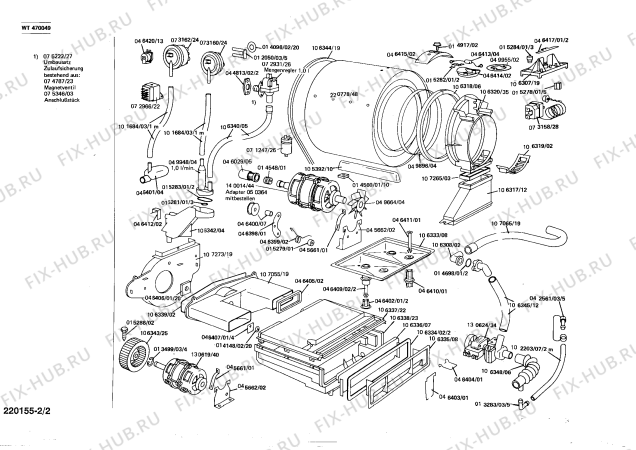 Схема №2 0728144007 T410 с изображением Уплотнитель бака Bosch 00106318