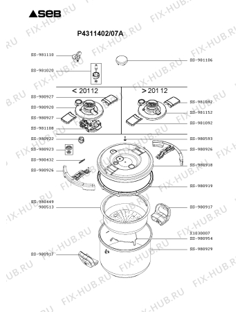 Схема №1 P4310702/07A с изображением Кастрюля для духовки Seb SS-981152