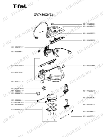 Схема №1 GV7450X0/23 с изображением Электропомпа для электропарогенератора Seb CS-00130940