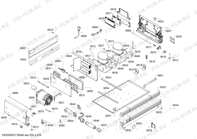 Взрыв-схема холодильника Bosch B30IB800SP Bosch - Схема узла 06