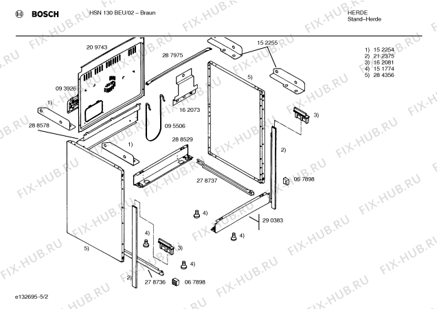Взрыв-схема плиты (духовки) Bosch HSN130BEU - Схема узла 02