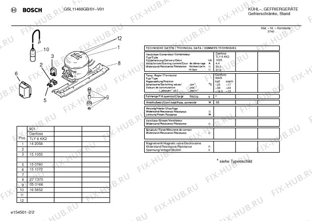 Взрыв-схема холодильника Bosch GSL11460GB - Схема узла 02