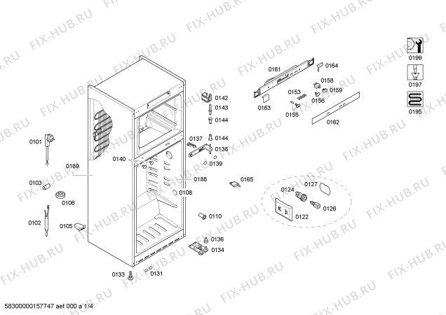 Схема №3 KD32NX10 с изображением Дверь для холодильной камеры Siemens 00710039