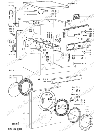 Схема №2 AWO 5100 с изображением Обшивка для стиралки Whirlpool 481245216723