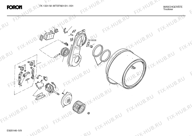 Схема №8 WT4FN01 FORON TA1321F с изображением Крышка для сушилки Bosch 00209460