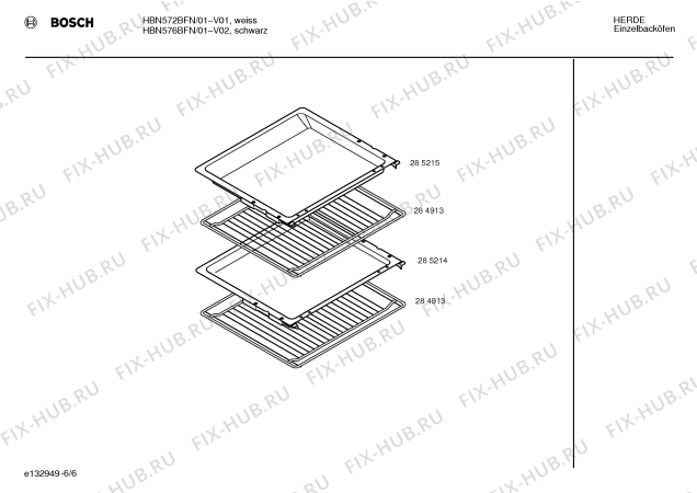 Схема №6 HBN576BFN с изображением Инструкция по эксплуатации для духового шкафа Bosch 00522780