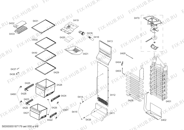 Схема №5 CK82NV06TI с изображением Стеклопанель для холодильника Bosch 00633501