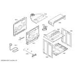Схема №4 HBN200521E с изображением Передняя часть корпуса для духового шкафа Bosch 00662563