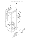 Схема №11 GS6NHAXVQ с изображением Корпусная деталь для холодильной камеры Whirlpool 482000007258