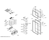 Схема №3 KDV52X60NE с изображением Дверь морозильной камеры для холодильной камеры Bosch 00477830