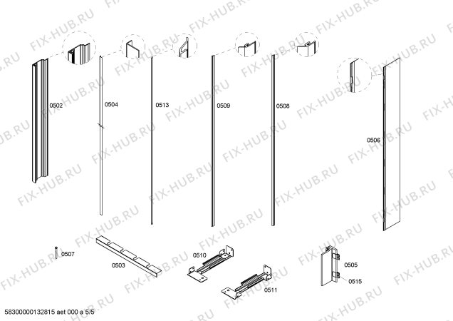 Схема №2 RW414260 с изображением Цокольная панель для холодильной камеры Bosch 00661113