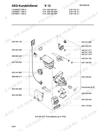 Взрыв-схема стиральной машины Aeg LAV1435I W - Схема узла Electrical equipment 268