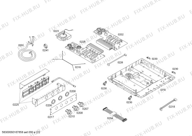Схема №2 VI461110 IH6.1 - Polibox с изображением Модуль управления для плиты (духовки) Bosch 00750821