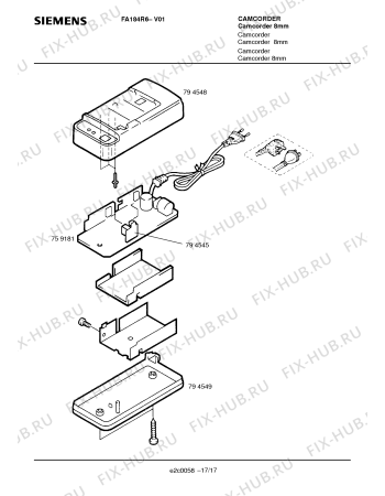Схема №15 FA184R6 с изображением Интегрированный контур для плиты (духовки) Siemens 00794775