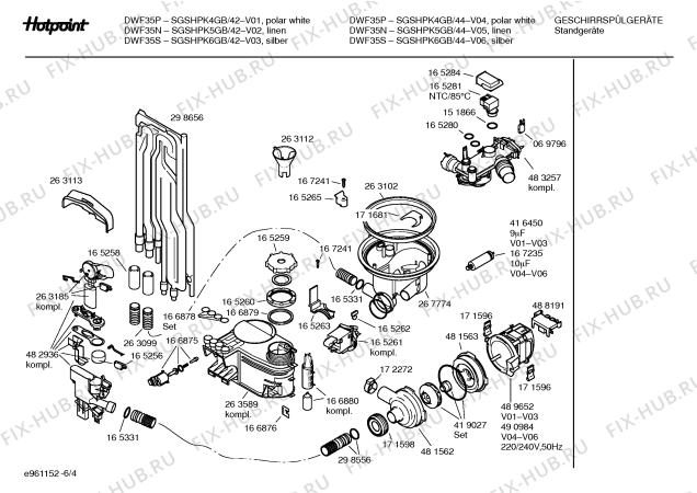 Схема №5 SGSHPE3GB Art.: DWF60S с изображением Панель для посудомойки Bosch 00359695