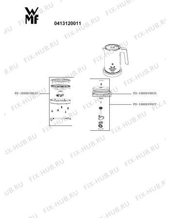 Схема №1 0413120011 с изображением Прокладка для чайника (термопота) Seb FS-1000039835