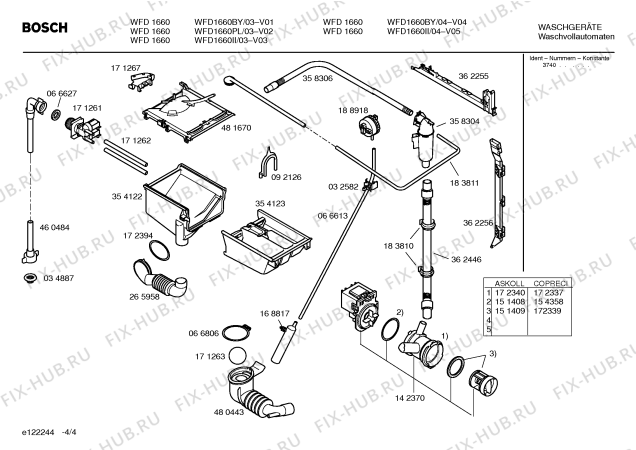 Схема №4 WFD1660BY BOSCH WFD 1660 с изображением Панель управления для стиралки Bosch 00363198