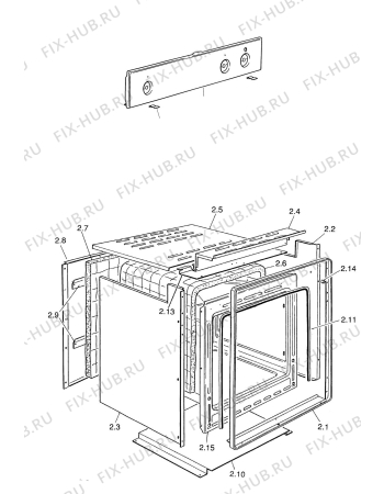 Схема №3 MFW с изображением Корпусная деталь для плиты (духовки) DELONGHI 421F723