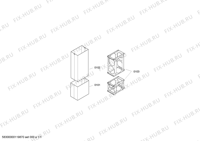 Схема №1 AD012126 с изображением Вентиляционный канал для вентиляции Bosch 00477567
