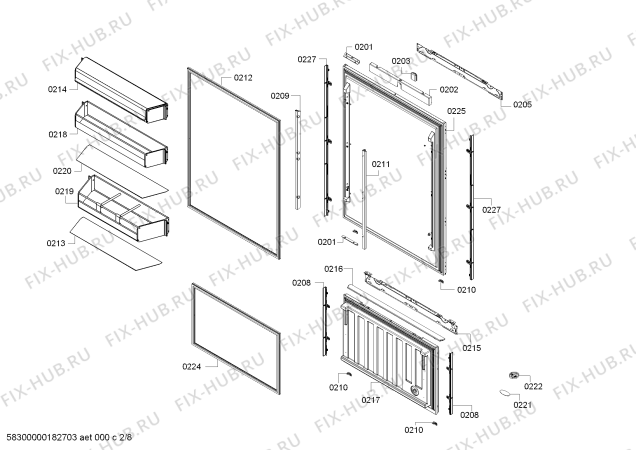 Схема №8 RB492301 с изображением Изоляция для холодильника Bosch 11019935