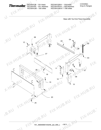Схема №12 REF30QW с изображением Стеклянная полка для плиты (духовки) Bosch 00484745