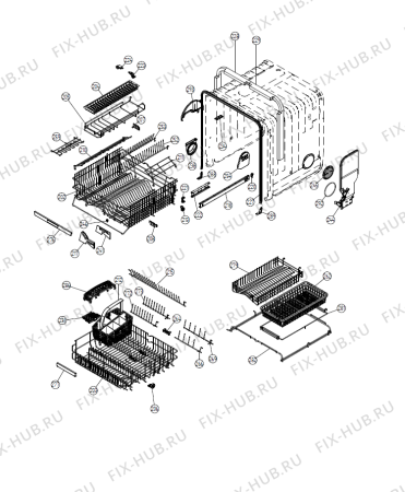 Взрыв-схема посудомоечной машины Asko D5544SOFW (473103, DW90.2) - Схема узла 02