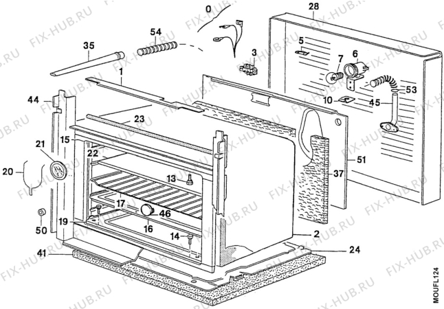 Взрыв-схема плиты (духовки) Arthurmartinelux AOB200B1 - Схема узла Electrical equipment