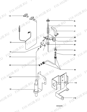 Взрыв-схема комплектующей Electrolux GWH350RN - Схема узла Section 3