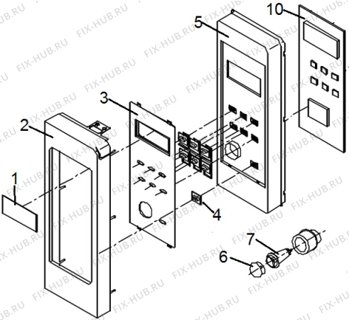 Схема №4 MO-230 DE (663169, WP900BI-C23) с изображением Дверь для микроволновой печи Gorenje 116282