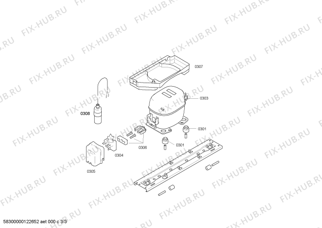 Схема №3 CK207N02 с изображением Дверь для холодильника Bosch 00245634