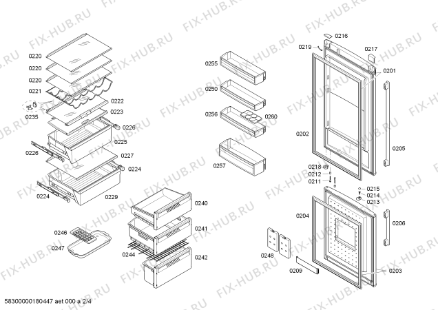 Схема №3 K5891X4RU с изображением Вентиляционный канал для холодильника Bosch 00744933