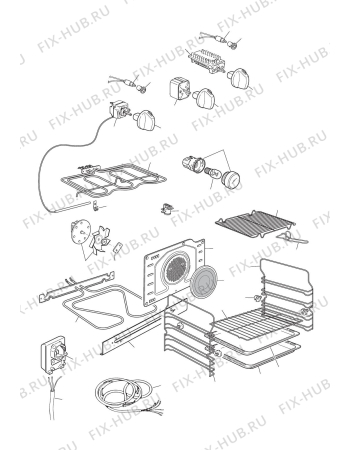 Схема №2 LMFWII с изображением Панель для плиты (духовки) DELONGHI 032F62215
