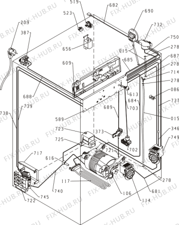 Схема №6 selec+ WA750 (171986, PS41/15B) с изображением Декоративная панель для стиральной машины Gorenje 170970