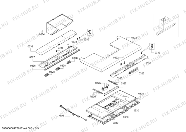 Взрыв-схема вытяжки Bosch DWK091U59 Bosch - Схема узла 03