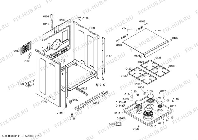 Схема №4 HM424210N с изображением Шарнир крышки для электропечи Siemens 00602801