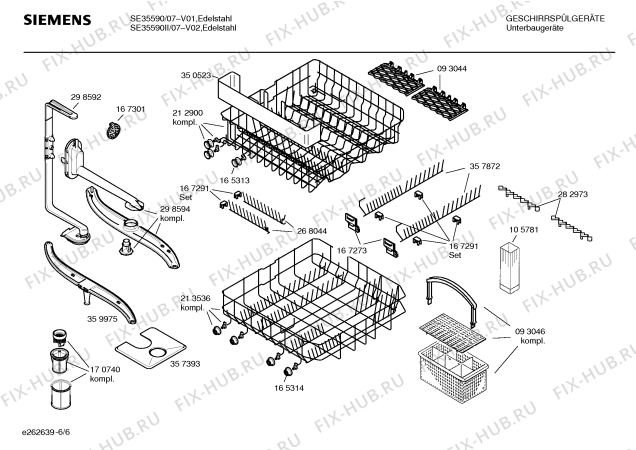 Схема №6 SE35590 с изображением Передняя панель для посудомойки Siemens 00358057