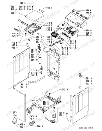 Схема №2 WATS 5350/1 с изображением Переключатель (таймер) для стиралки Whirlpool 481228219506