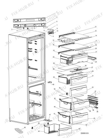 Схема №4 XUL85T3ZKOV (F095425) с изображением Дверца для холодильника Indesit C00506833