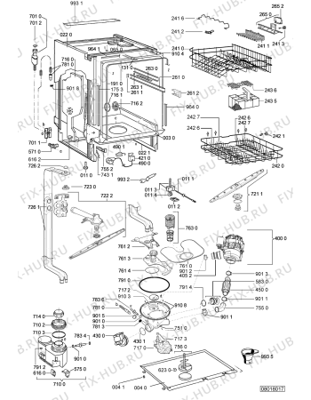 Схема №2 GSFH 1690 IN с изображением Панель для электропосудомоечной машины Whirlpool 480140100999