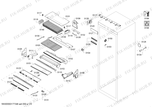 Схема №5 FIN36MIIL1 F 1911 VI с изображением Плата для холодильника Bosch 00770886