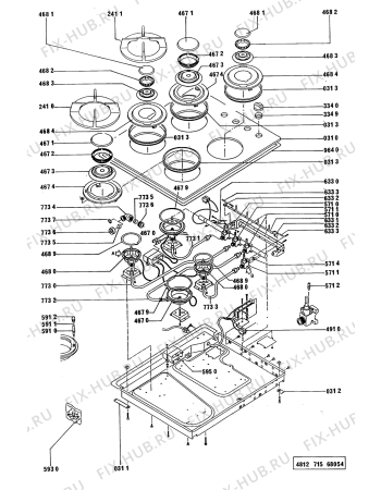 Схема №1 AKM 113 NB с изображением Трубка подачи газа для духового шкафа Whirlpool 481931088648