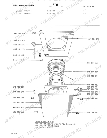 Взрыв-схема стиральной машины Aeg LAV1035 U W - Схема узла Section1